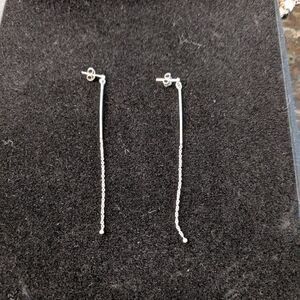 Silver dangling earrings, modern and sophisticated, very unique!